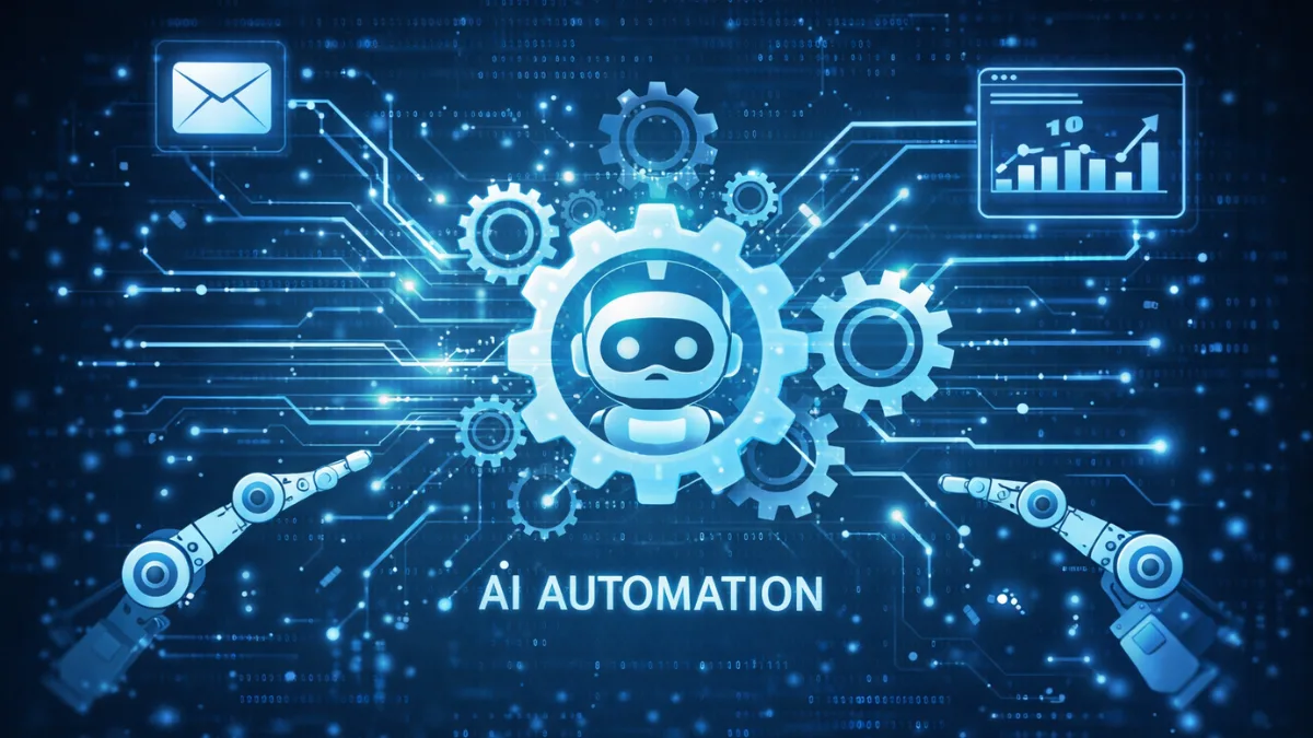 AI automation system connecting apps showing how AI agents manage tasks