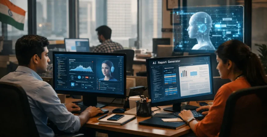 AI transforming modern office jobs in India with automation tools
