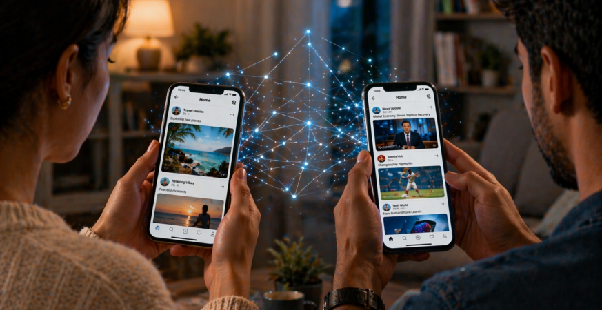 algorithm influence social media personalized feed showing different content for users