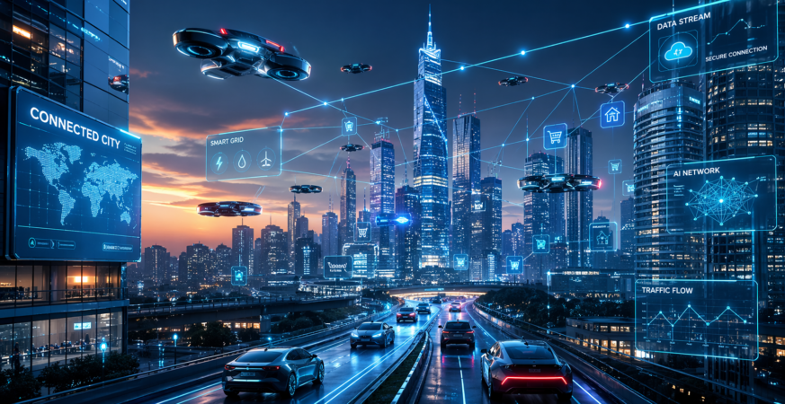 Future internet smart city with AI-driven connectivity