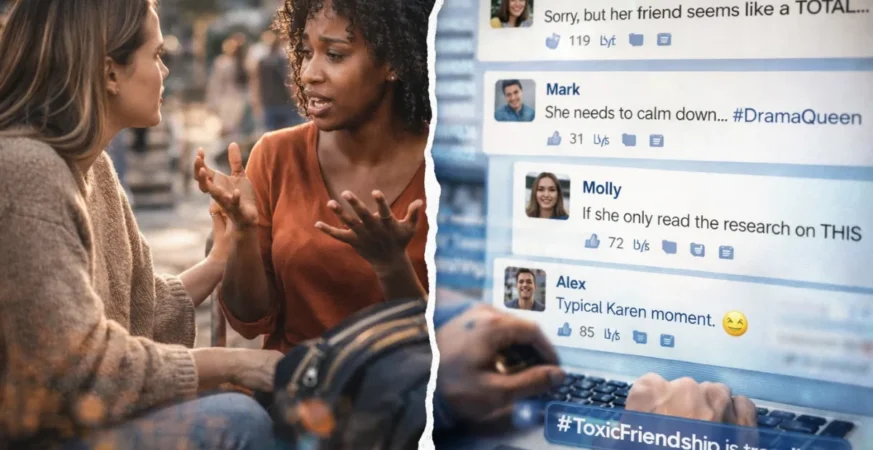 Comparison between real-life moment and online social media reactions