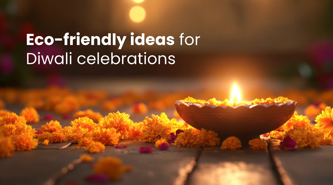Eco-Friendly Diwali celebration with clay diyas and natural decorations in India 2025