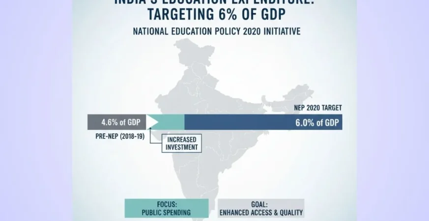 Institutional framework of National Education Policy 2020 showing Ministry of Education, HECI structure, and regulatory bodies