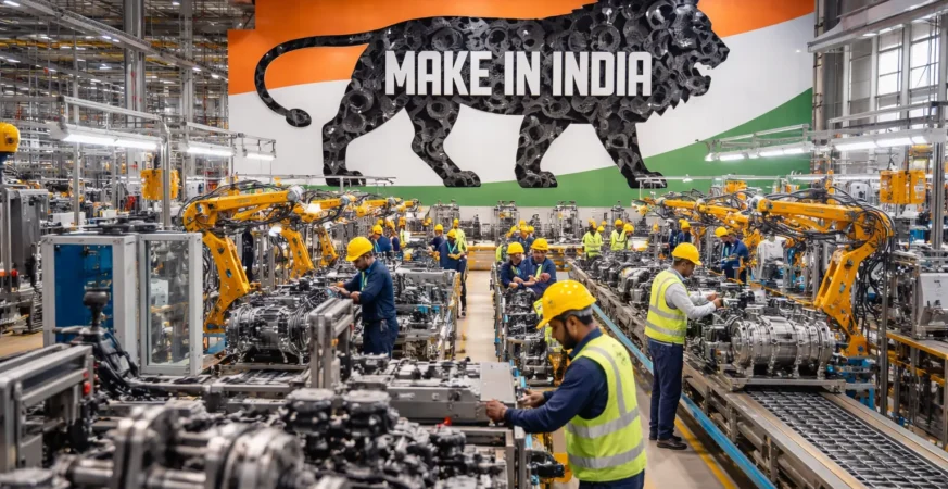 Make in India assembly line scene
