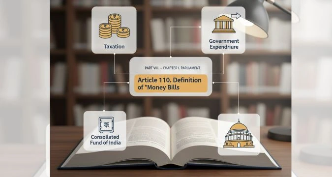 Money Bill under Article 110 of the Indian Constitution explained visually