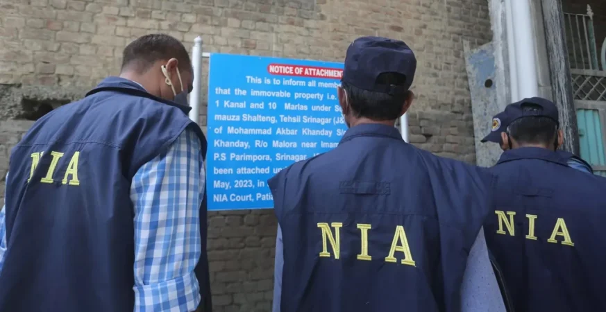 NIA officials examine digital evidence and documents during Delhi blast terror probe