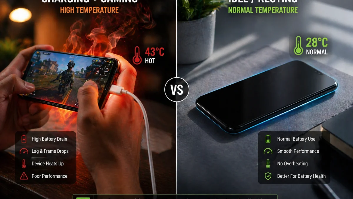 Phone heating while charging and gaming compared to normal use
