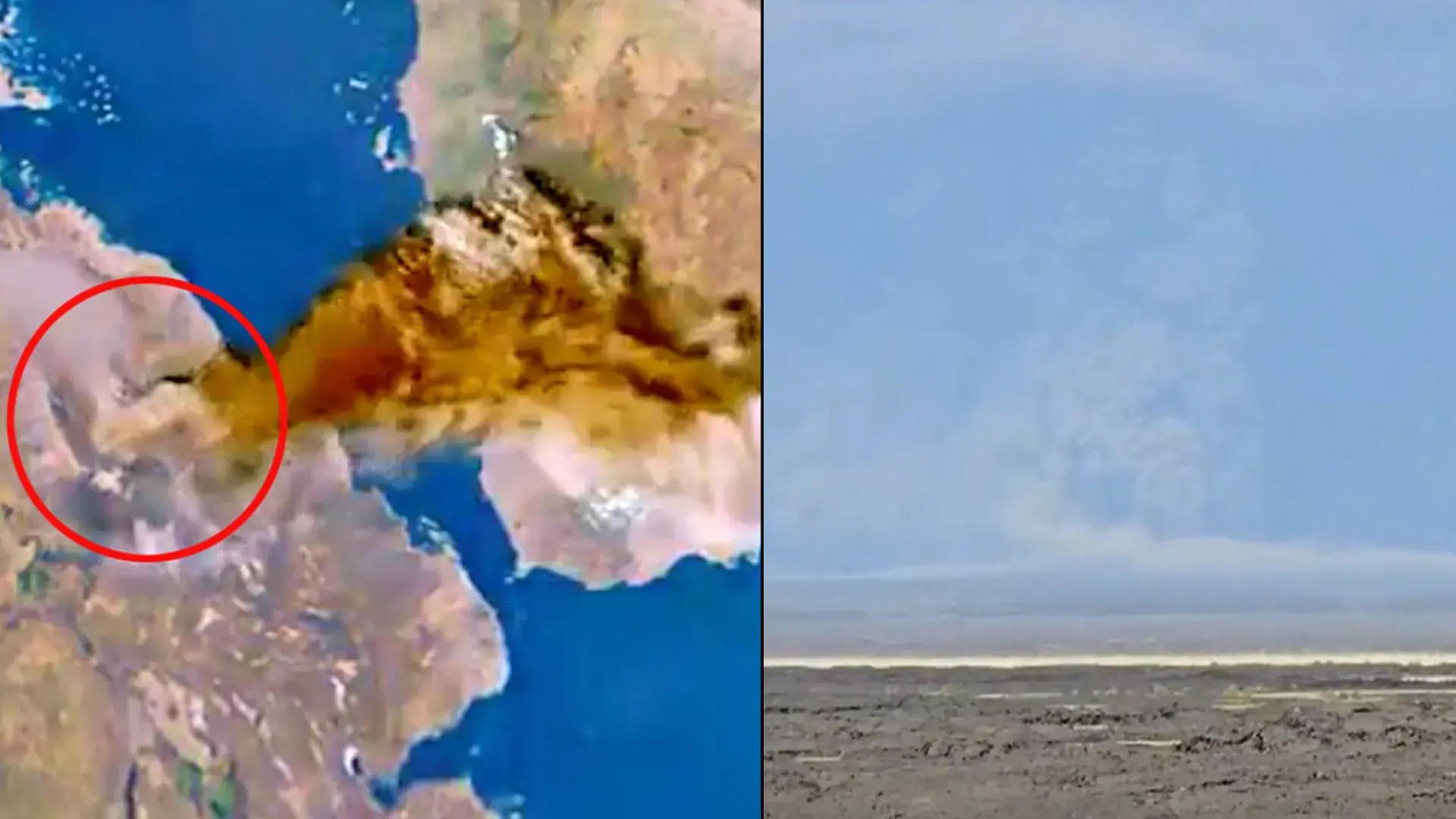 Satellite image showing volcanic ash from Ethiopia moving toward India (1)