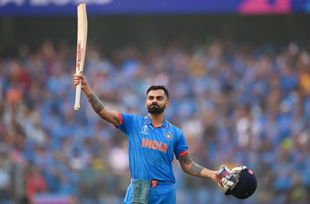 Historic moment of Virat Kohli setting a new cricket record for India