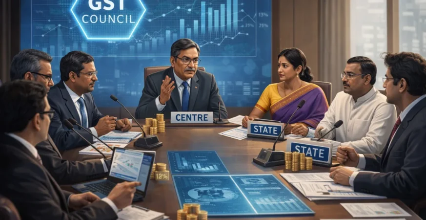 Visualization of Centre-State fiscal relations under GST in India