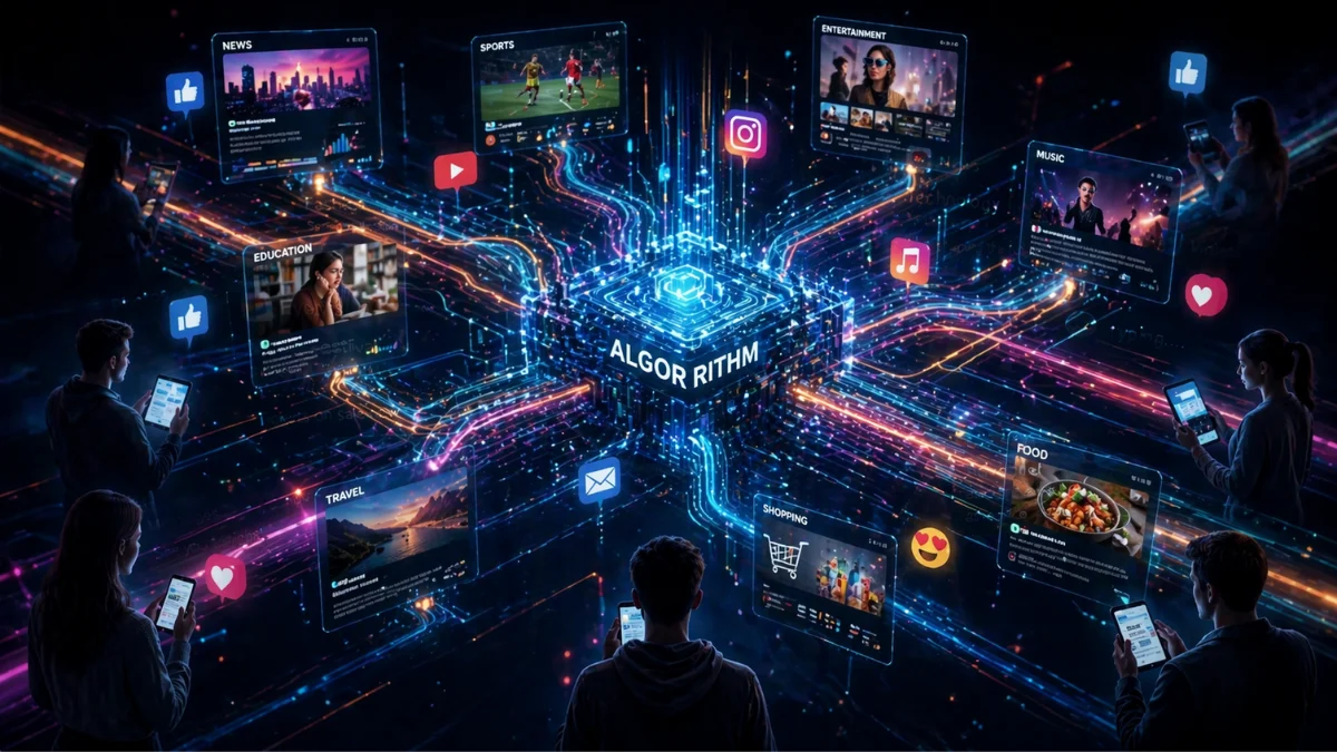 Visualization of algorithmic culture shaping digital content