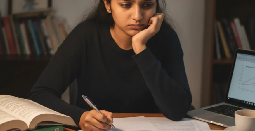 Why Knowing the Topic Isn’t Enough in Exams illustrated through a student analysing an exam question