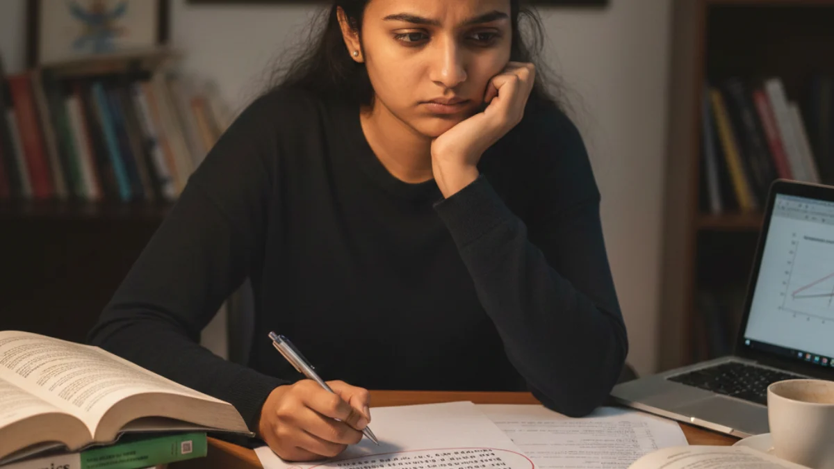 Why Knowing the Topic Isn’t Enough in Exams illustrated through a student analysing an exam question