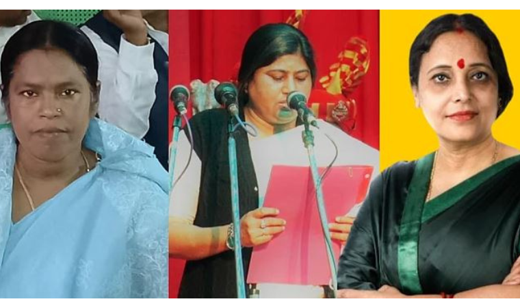 Women ministers of the new Bihar cabinet at the swearing-in event