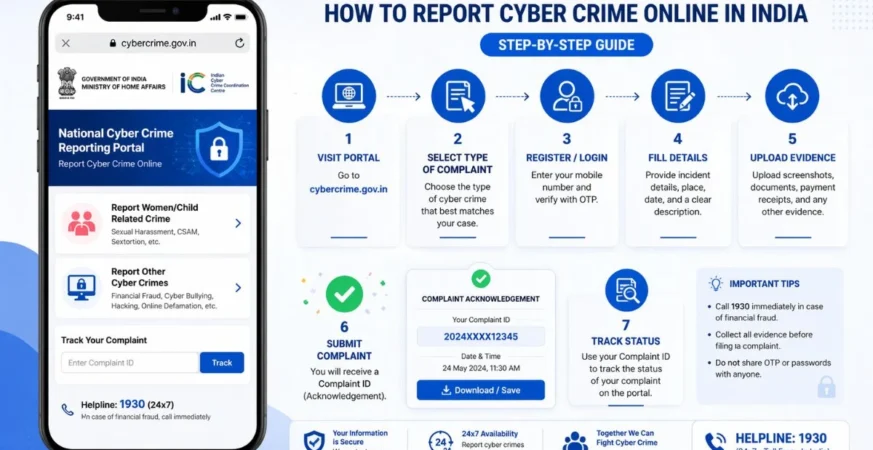 how to report cyber crime online in india,