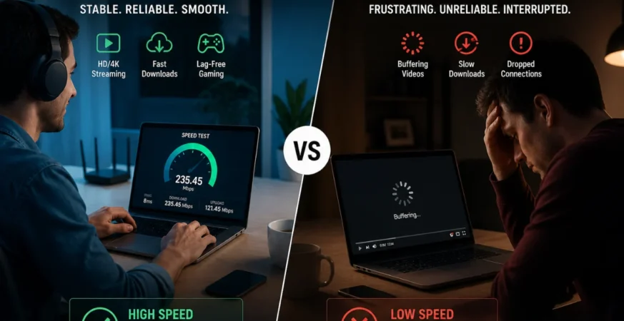 fast vs slow internet comparison Technology & Digital Issues