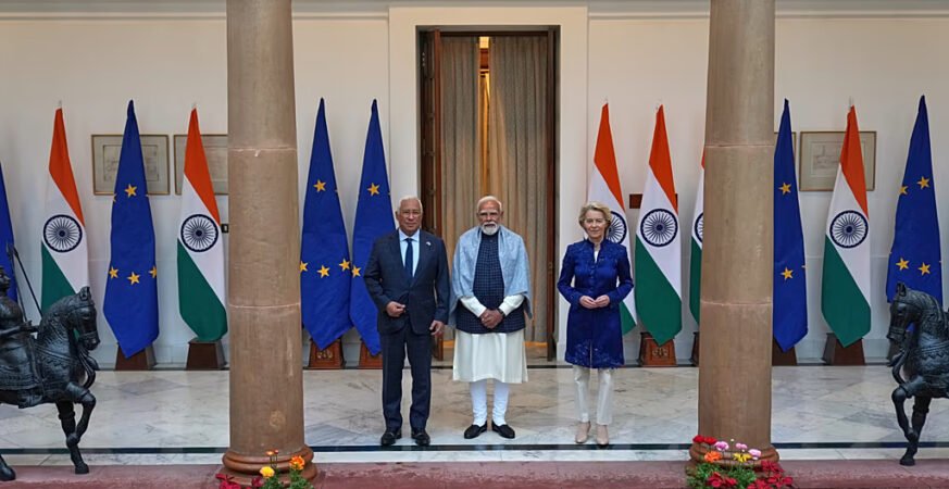 India and European Union leaders during the signing of the India–EU Trade Deal 2026