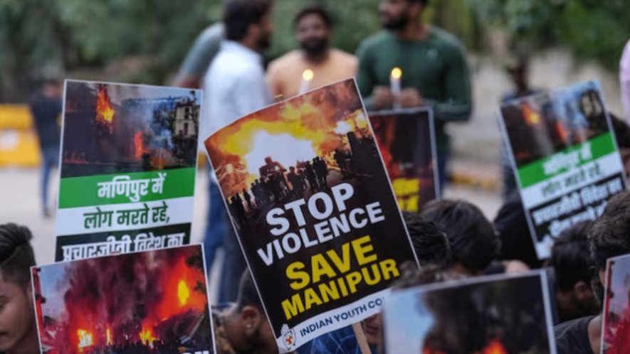 Protest march against ethnic violence in Manipur
