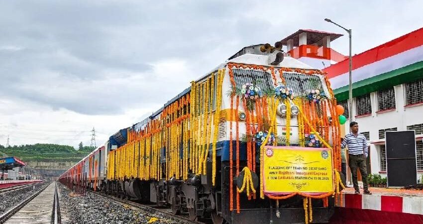 First-ever train connecting Aizawl, Mizoram, with the national railway network