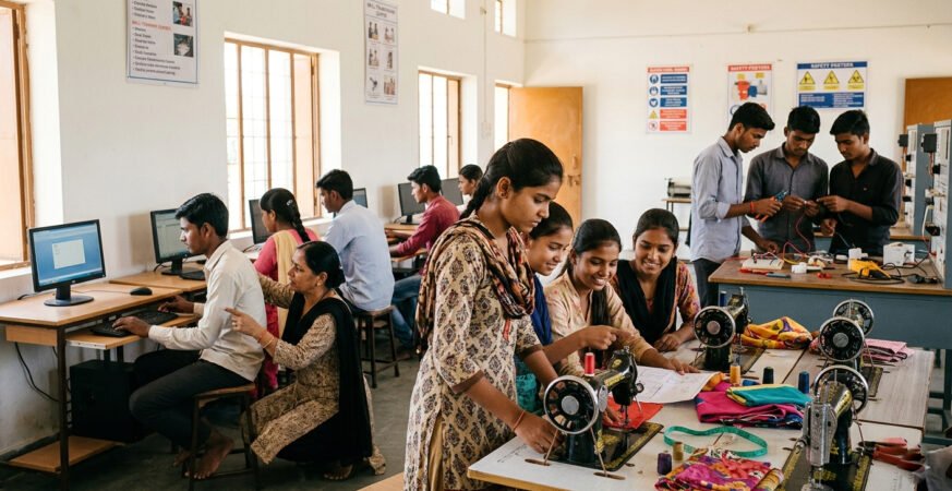 Skill India success rate analysis showing youth training and employment challenges in India