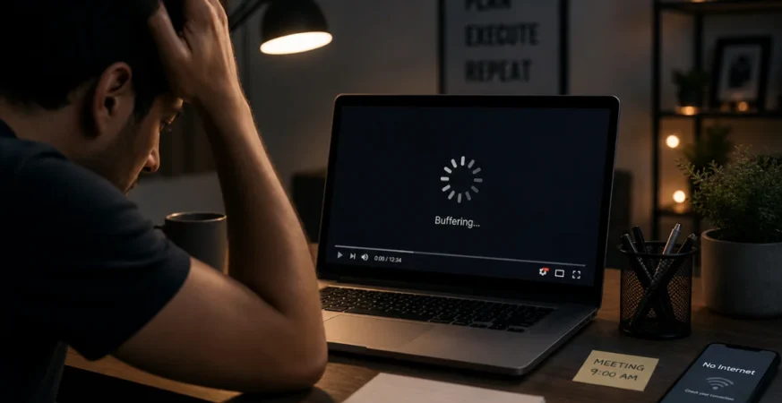 slow internet buffering video problem at home